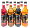 DaVinci syrup bottles in various flavors on a white background